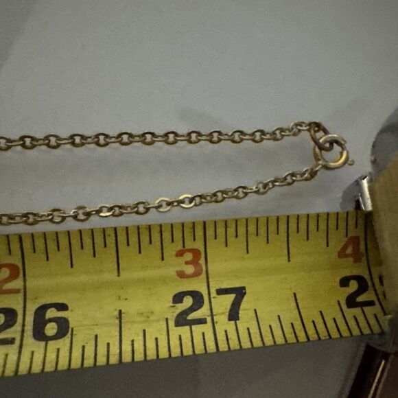 Vintage Estate Long Gold Tone Red White And Blue Chain 56 Inches Xtra Long - Picture 7 of 9